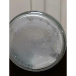 Medicijnen pot glas met dop. Hoogte 22cm, doorsnede 10cm, do