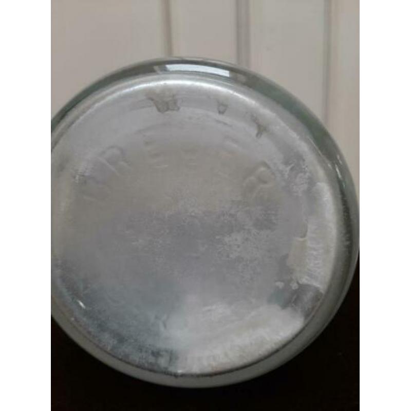 Medicijnen pot glas met dop. Hoogte 22cm, doorsnede 10cm, do