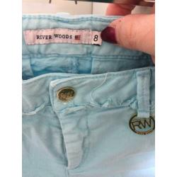 Mooie lichtblauwe Riverwoods broek maat 128