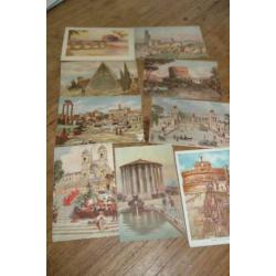 Italië - Rome getekend divers - 100 kaarten