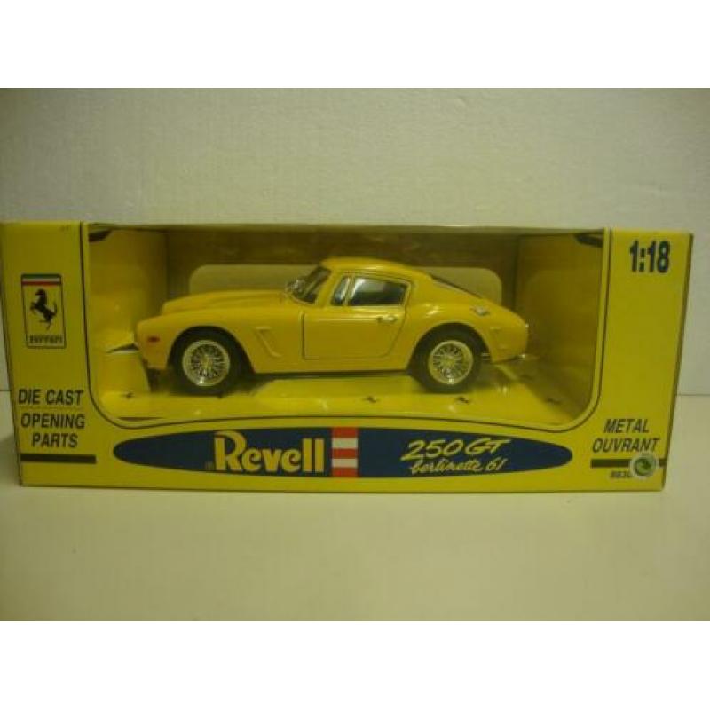 Ferrari 250 GT SWB Berlinetta geel Revell 1:18 KRD