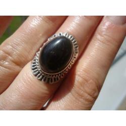 925 zilver / zilveren ring met onyx maat 17 1/4 - Vanoli