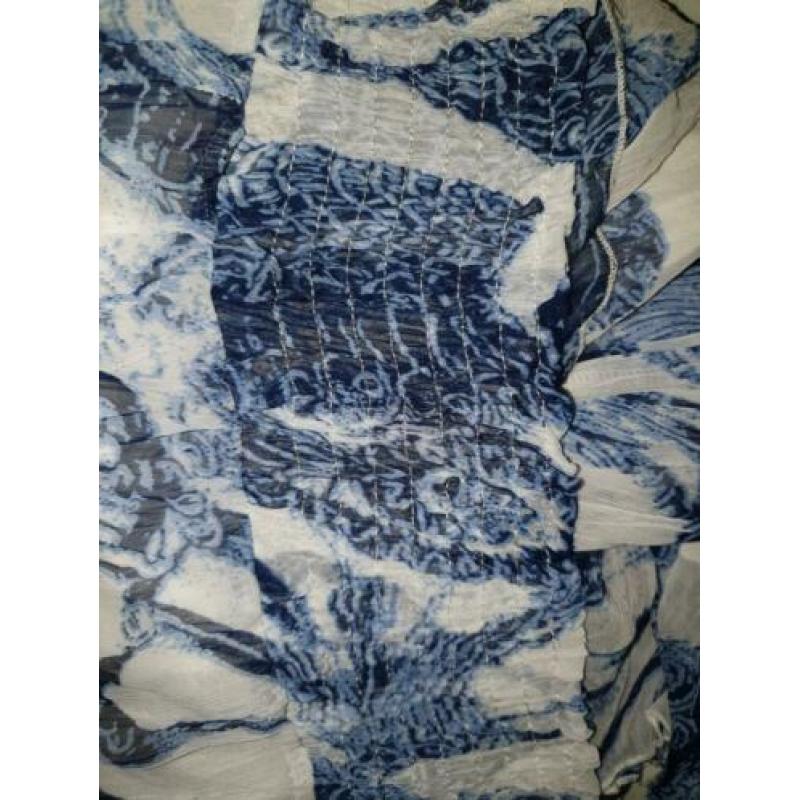 Leuk jurkje wit/blauw van Sao Paulo maat L