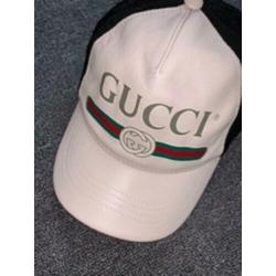 Gucci lederen logo cap