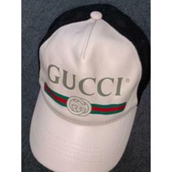 Gucci lederen logo cap