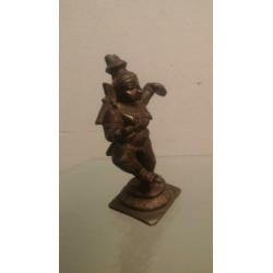 Mooie kleine bronzen sculptuur van een Indiase danseres.