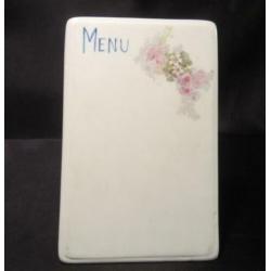 Antieke porseleinen menuhouder, menu 6