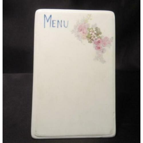 Antieke porseleinen menuhouder, menu 6