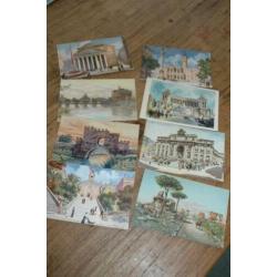 Italië - Rome getekend divers - 100 kaarten