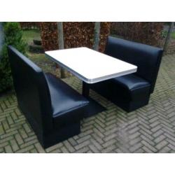 Amerikaanse diner : 2 banken + tafel sixties fifties Bel Air