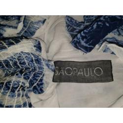 Leuk jurkje wit/blauw van Sao Paulo maat L