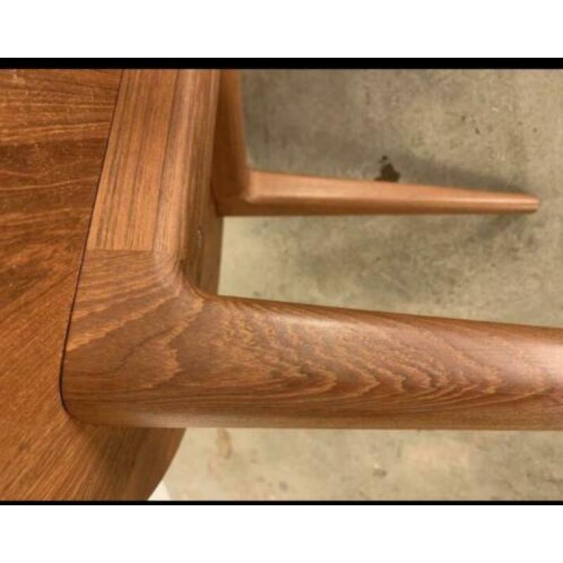 Teak houten vintage salontafel rond