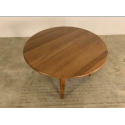 Teak houten vintage salontafel rond