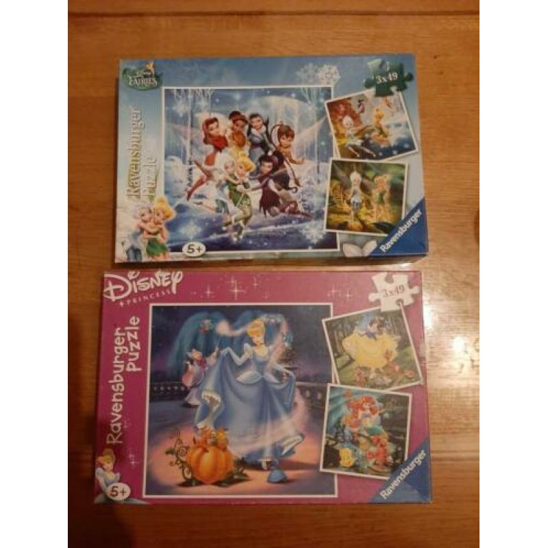 Disney puzzels, prinsessen en tinkerbell