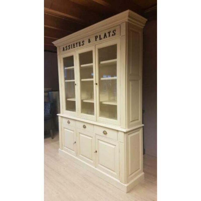 *ACTIE* Mooie Brocante Witte Buffetkast Winkelkast (2404D)