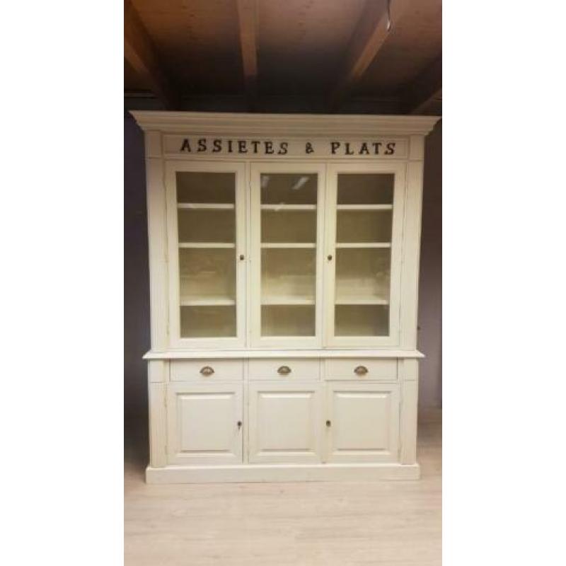*ACTIE* Mooie Brocante Witte Buffetkast Winkelkast (2404D)