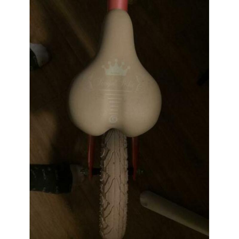 Roze Loekie prinsess loopfiets 12inch (vanaf 2,5/3jaar)