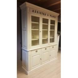 *ACTIE* Mooie Brocante Witte Buffetkast Winkelkast (2404D)