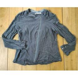 Yaya Vestje/blouse | donkergrijs | maat L 40-42
