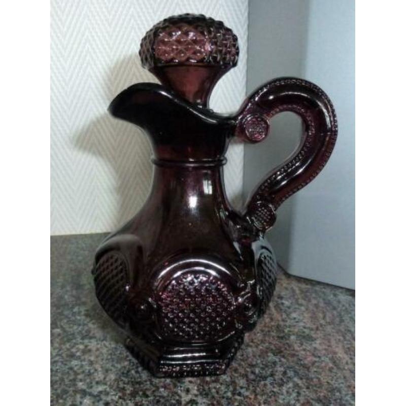 Vintage Avon parfumflesje / karaf met mooie stop. Persglas.
