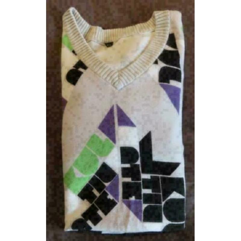 creme met letters kv kultimate trui maat L