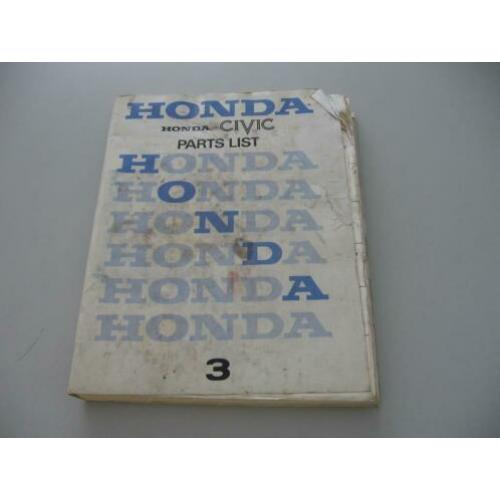 HND 6 Honda Civic Parts List 3