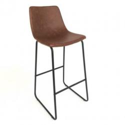 Vintage leren barkrukken, Django barkruk leer ZH: 65 cm 779