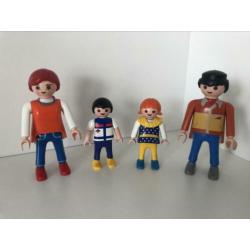 Playmobil diverse families/gezinnen vader moeder kinderen
