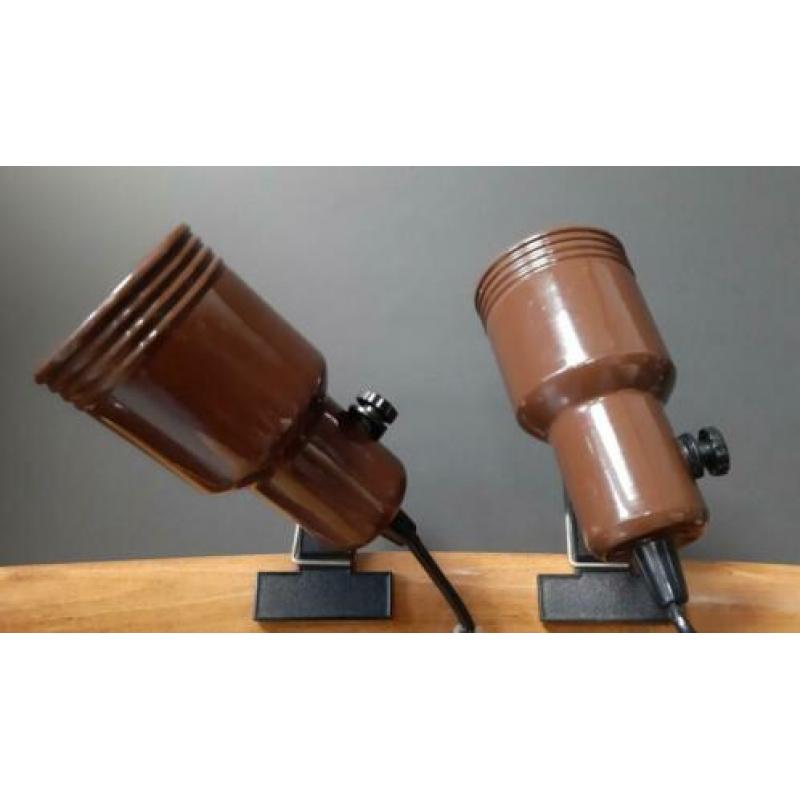 Retro vintage wandspot, klemspot, knijpspot jr 70 set