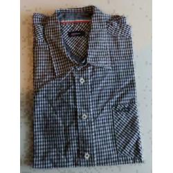 Marine dept blauw geruit overhemd maat XXL