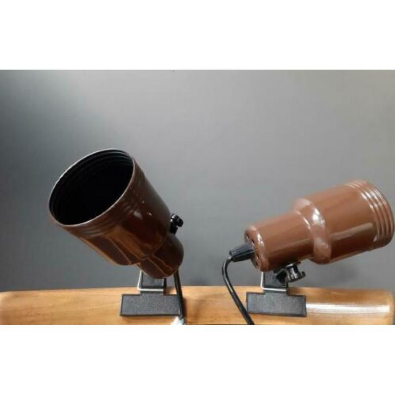 Retro vintage wandspot, klemspot, knijpspot jr 70 set