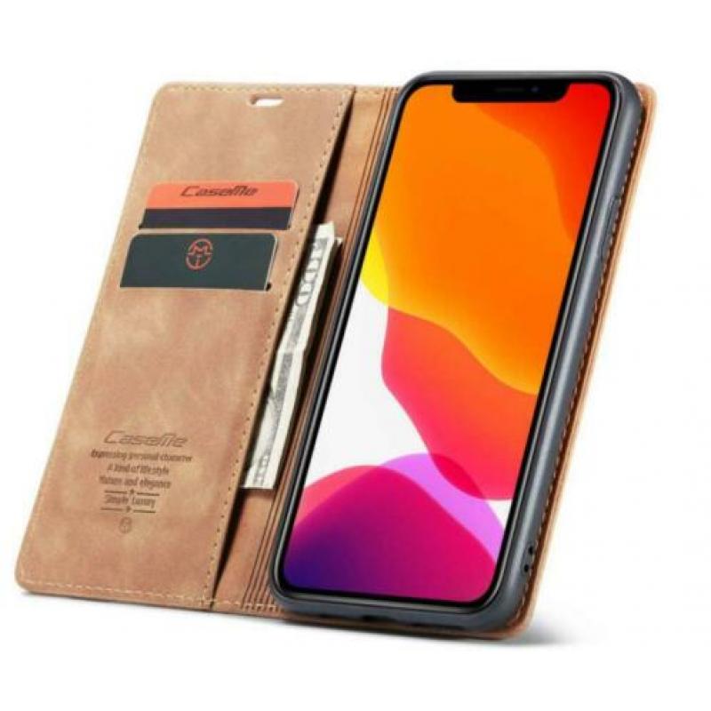 Iphone 11 Pro Max Luxe Retro Wallet Hoesje CASEME