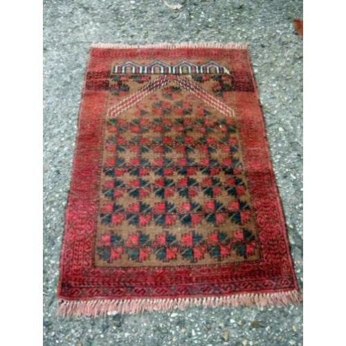 Vintage tapijt handgeknoopt wol