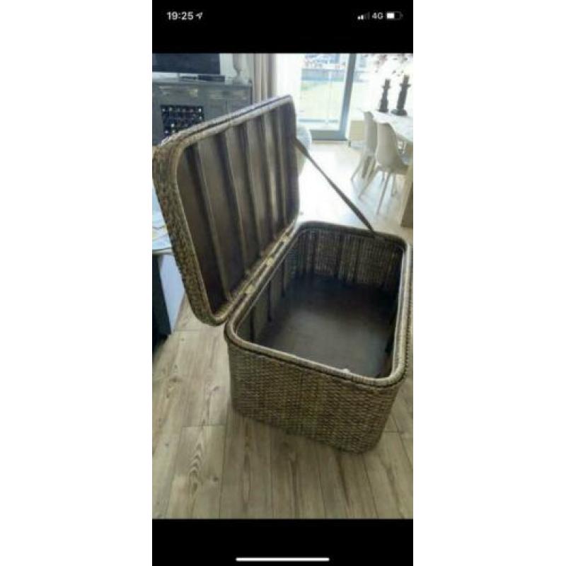 Salontafel rotan met opbergruimte SUPER HANDIG