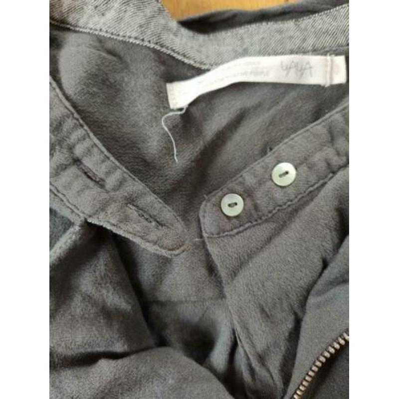 Yaya Vestje/blouse | donkergrijs | maat L 40-42