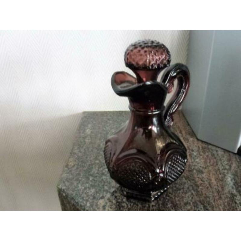 Vintage Avon parfumflesje / karaf met mooie stop. Persglas.