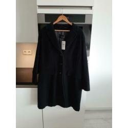 Nieuwe, zwarte Fuchs&Schmitt mantel, wool&cashmere, maat 46