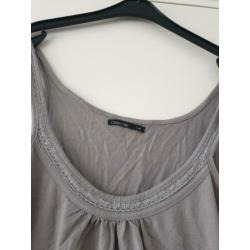 Grijze Cotton Club top maat M, als nieuw