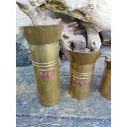 Maatbeker miniatuur. Messing/koper. Setje van 5.7u
