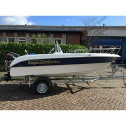 Topcraft 460 + 15 pk + trailer