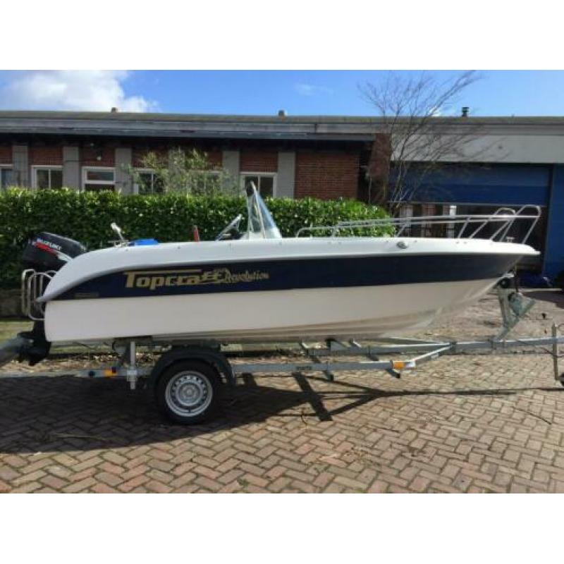 Topcraft 460 + 15 pk + trailer