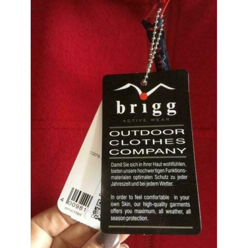 Fleece vest jas rood met 52-54 merk Brigg