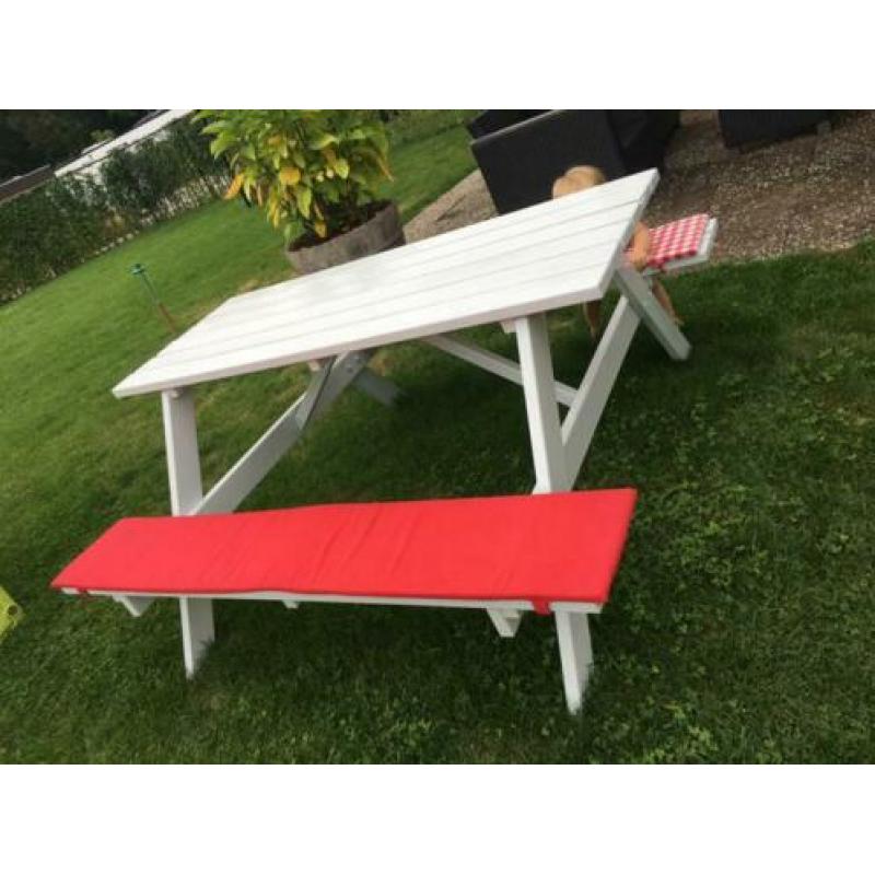 Picknicktafel, tuintafel inclusief kussens