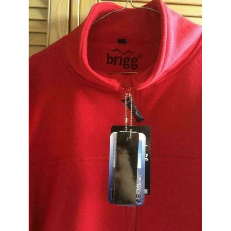 Fleece vest jas rood met 52-54 merk Brigg