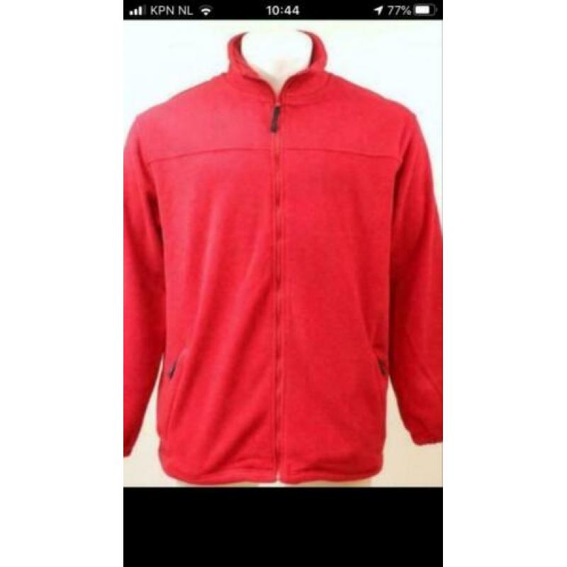Fleece vest jas rood met 52-54 merk Brigg