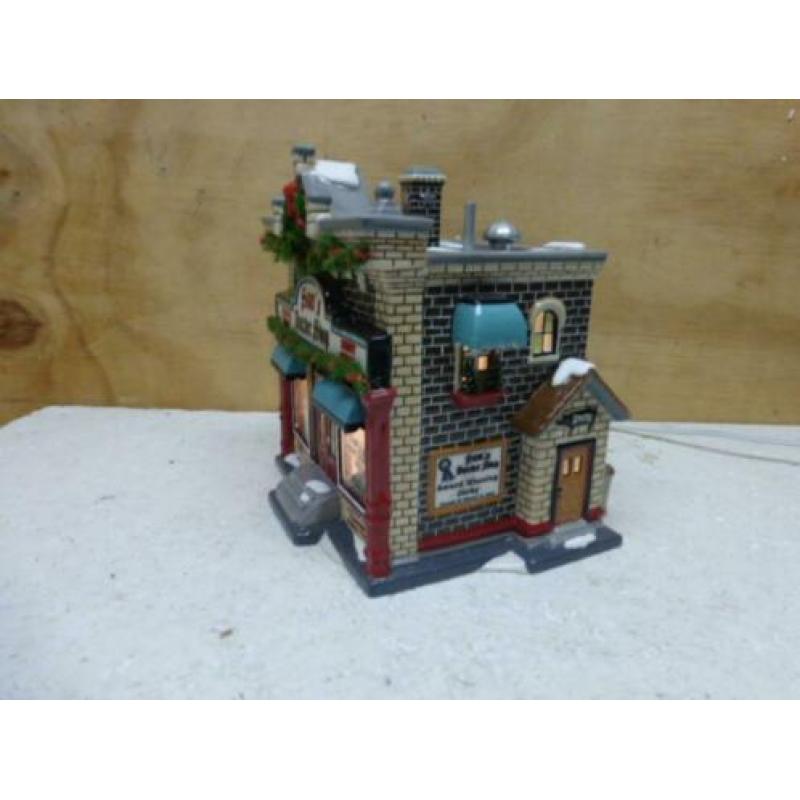 department 56 Sam's butcher shop slager kerstdorp kersthuis