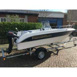 Topcraft 460 + 15 pk + trailer
