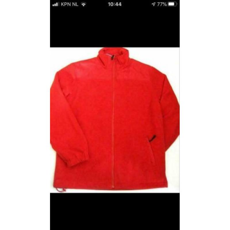 Fleece vest jas rood met 52-54 merk Brigg