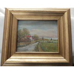 Schilderij op hout paneel Piet van der Donk