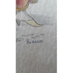 Originele tekening gesigneerd J. van Raalte